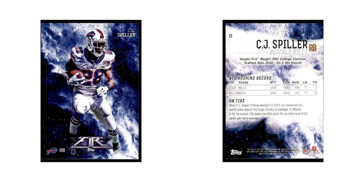 2014 Topps Fire C.J. Spiller Football Cards #8