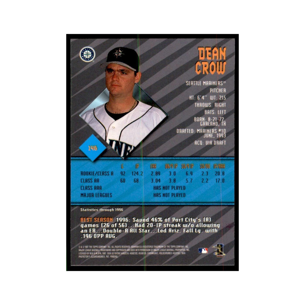 1997 Bowman Best Dean Crow Baseball Cards #146