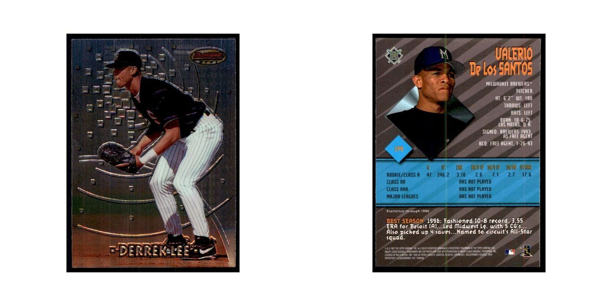1997 Bowman Best Valerio De Los Santos Baseball Cards #179