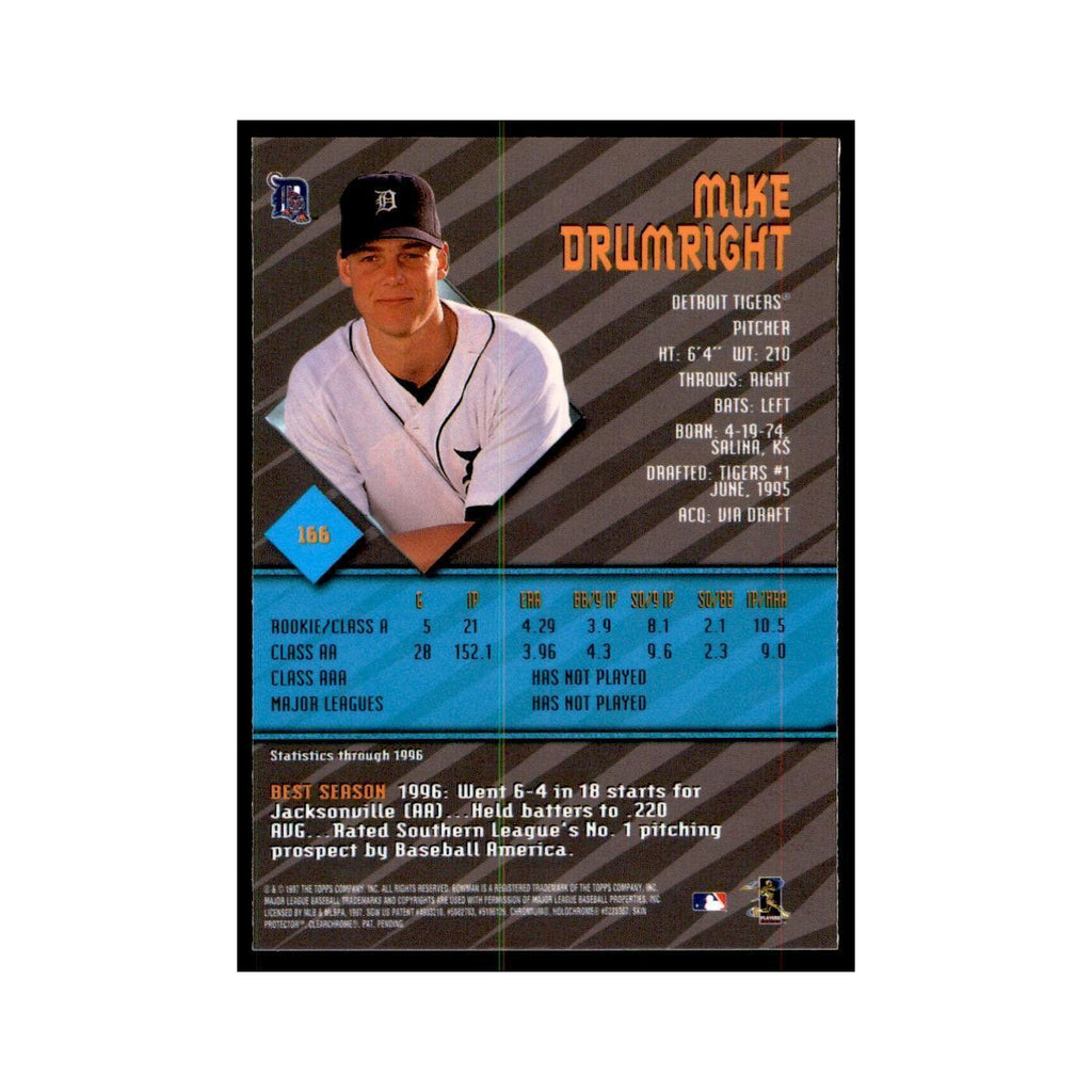 1997 Bowman Best Mike Drumright Baseball Cards #166