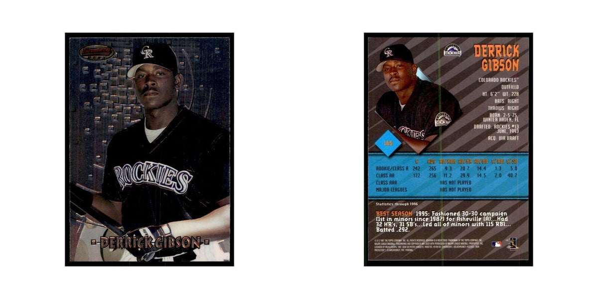 1997 Bowman Best Derrick Gibson Baseball Cards #165