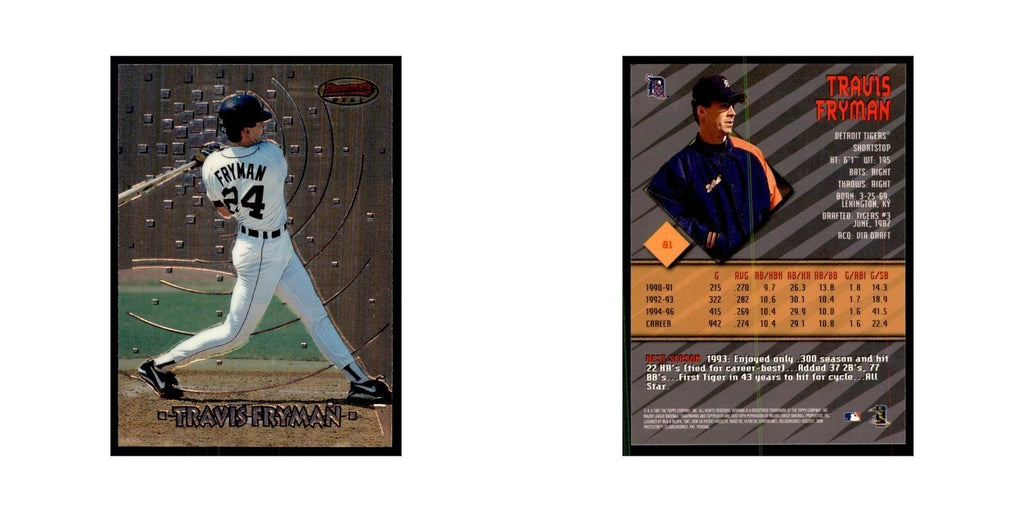 1997 Bowman Best Travis Fryman Baseball Cards #81