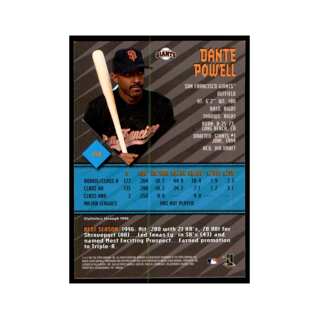 1997 Bowman Best Dante Powell Baseball Cards #148