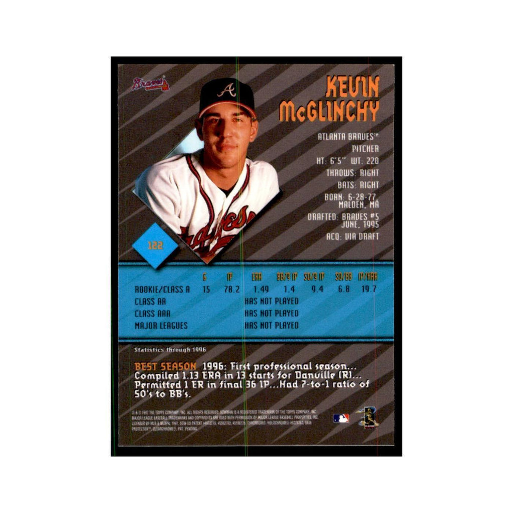 1997 Bowman Best Kevin McGlinchy Baseball Cards #122