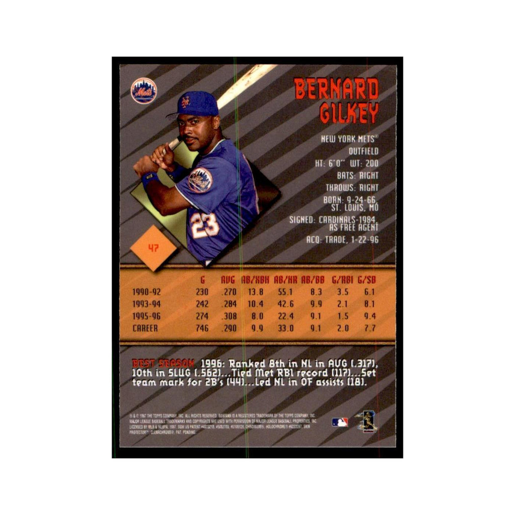 1997 Bowman Best Bernard Gilkey Baseball Cards #47