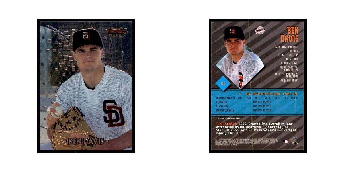 1997 Bowman Best Ben Davis Baseball Cards #110