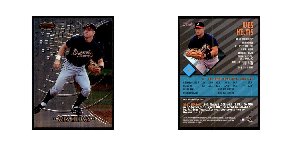 1997 Bowman Best Wes Helms Baseball Cards #151