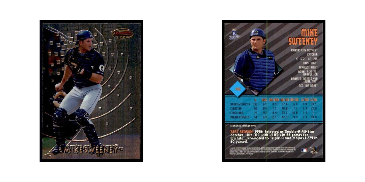 1997 Bowman Best Mike Sweeney Baseball Cards #192