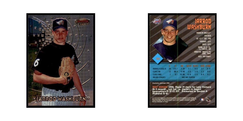 1997 Bowman Best Jarrod Washburn Baseball Cards #153
