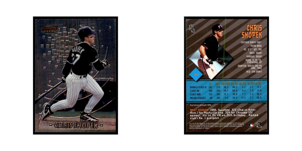1997 Bowman Best Chris Snopek Baseball Cards #141