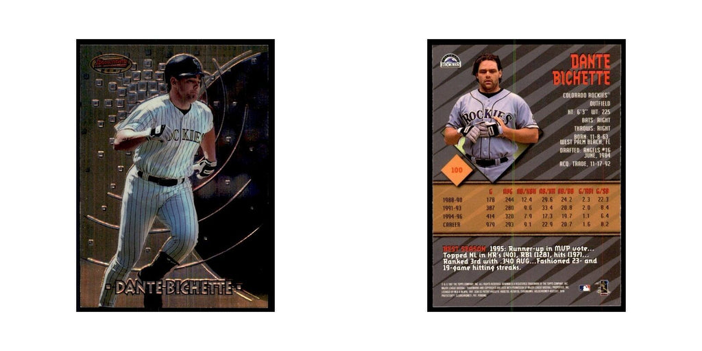 1997 Bowman Best Dante Bichette Baseball Cards #100