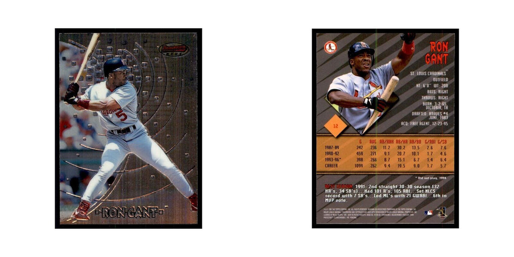 1997 Bowman Best Ron Gant Baseball Cards #12