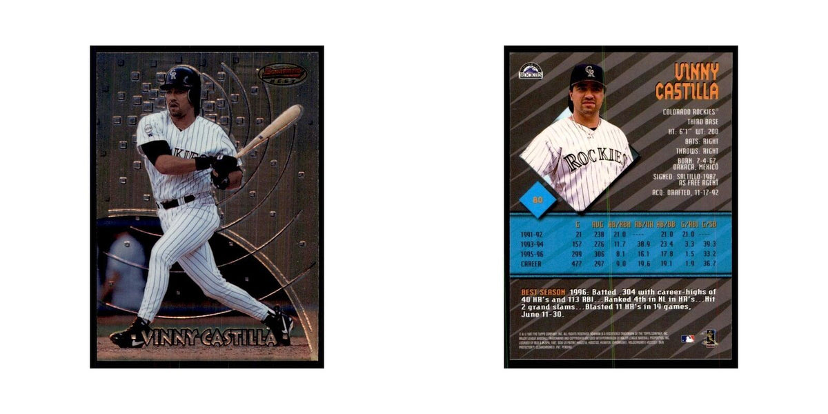 1997 Bowman Best Vinny Castilla Baseball Cards #80
