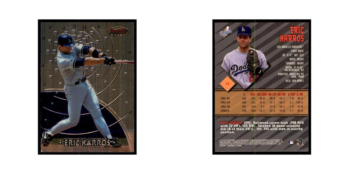1997 Bowman Best Eric Karros Baseball Cards #75