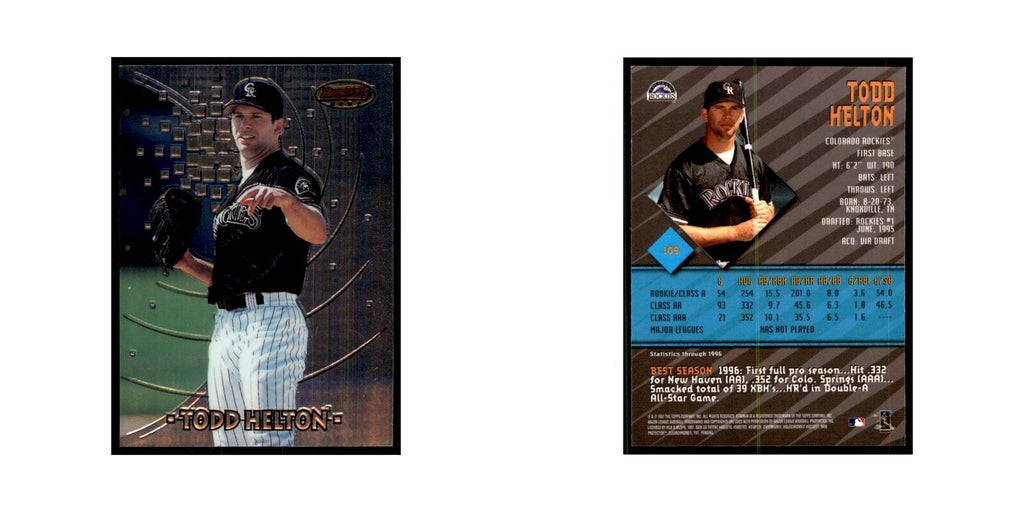 1997 Bowman Best Todd Helton Baseball Cards #109