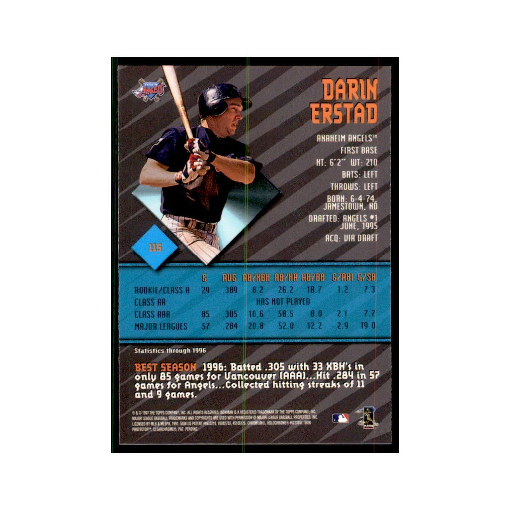 1997 Bowman Best Darin Erstad Baseball Cards #115