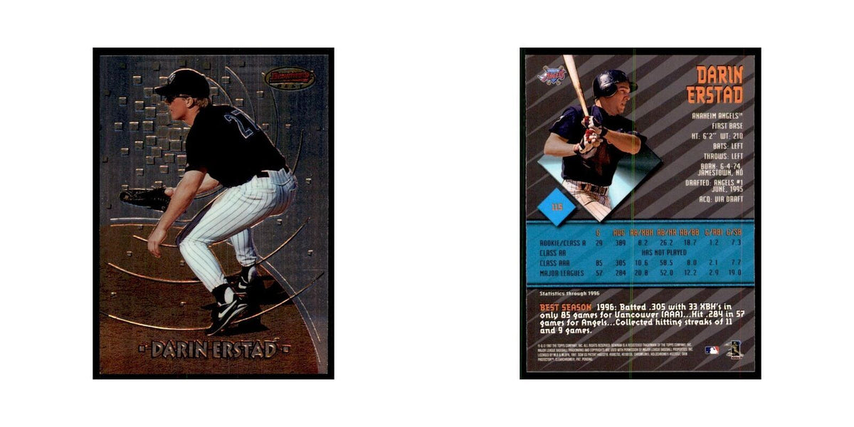 1997 Bowman Best Darin Erstad Baseball Cards #115