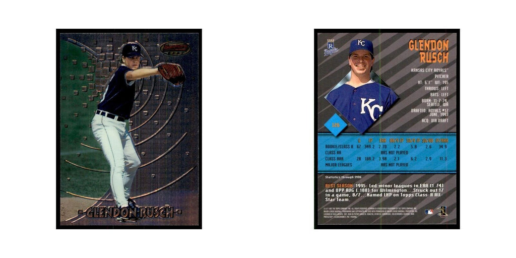 1997 Bowman Best Glendon Rusch Baseball Cards #126