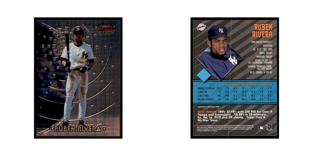 1997 Bowman Best Ruben Rivera Baseball Cards #142