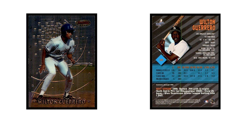 1997 Bowman Best Wilton Guerrero Baseball Cards #183