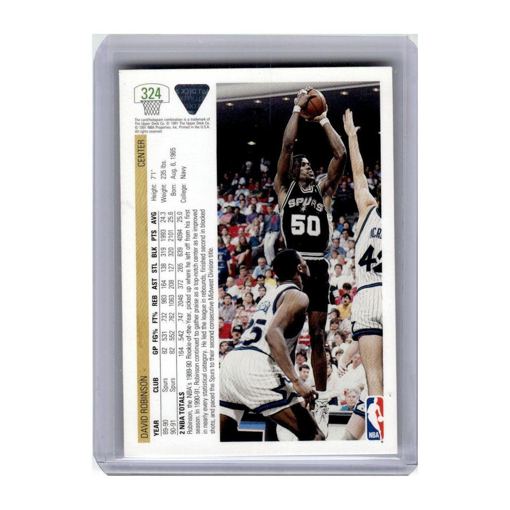 1991 Upper Deck David Robinson Spurs #324