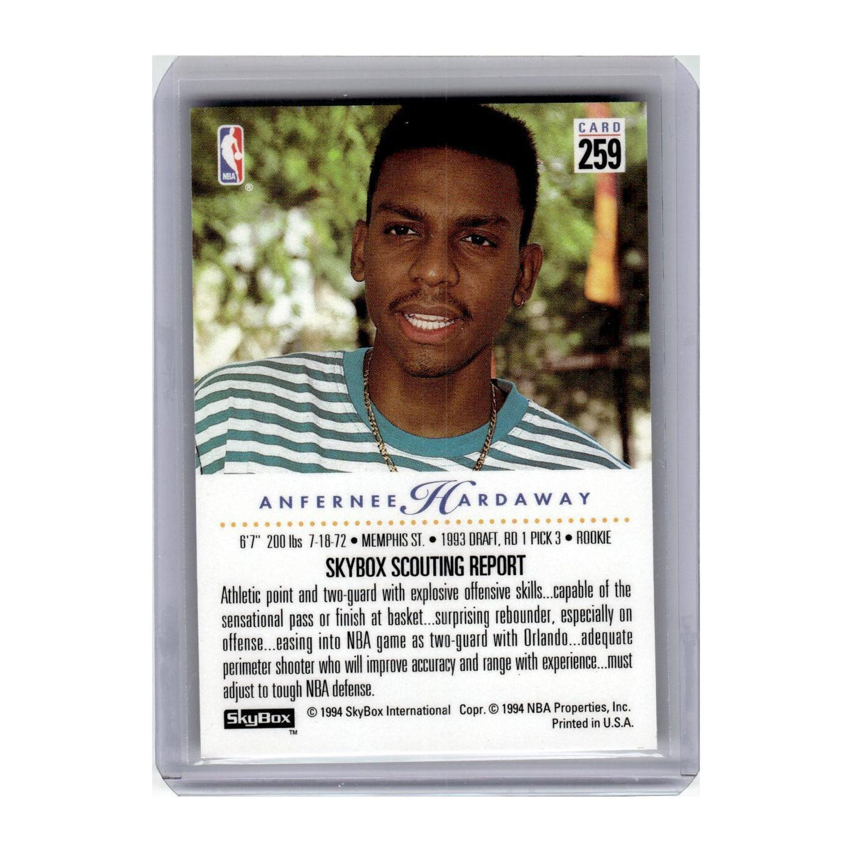 1993 SkyBox Anfernee Hardaway Magic #259