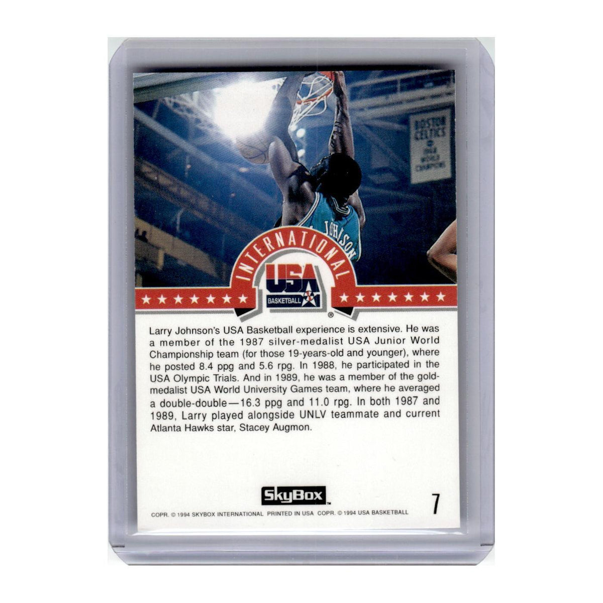 1993 SkyBox Larry Johnson USA #7