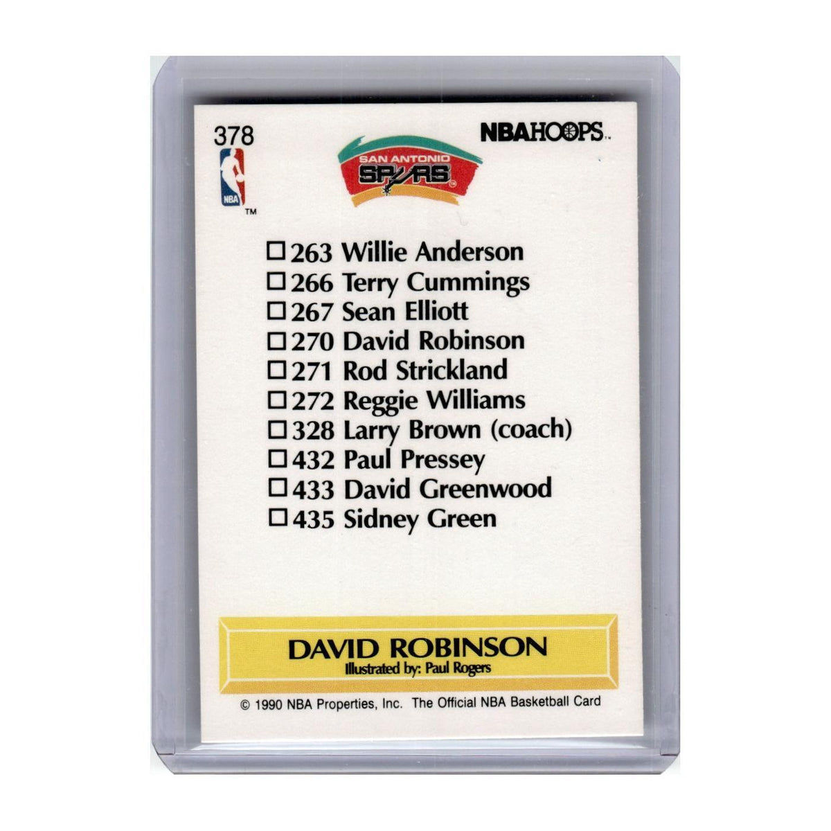 1990 Hoops David Robinson Spurs #378