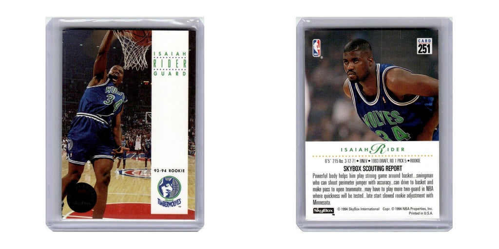 1993 SkyBox Isaiah Rider Timberwolves #251
