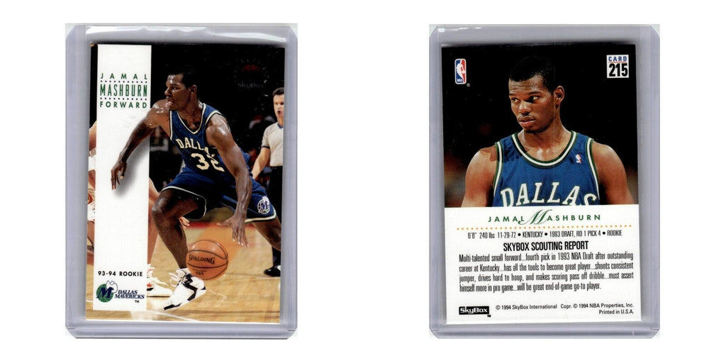 1993 SkyBox Jamal Mashburn Mavericks #215