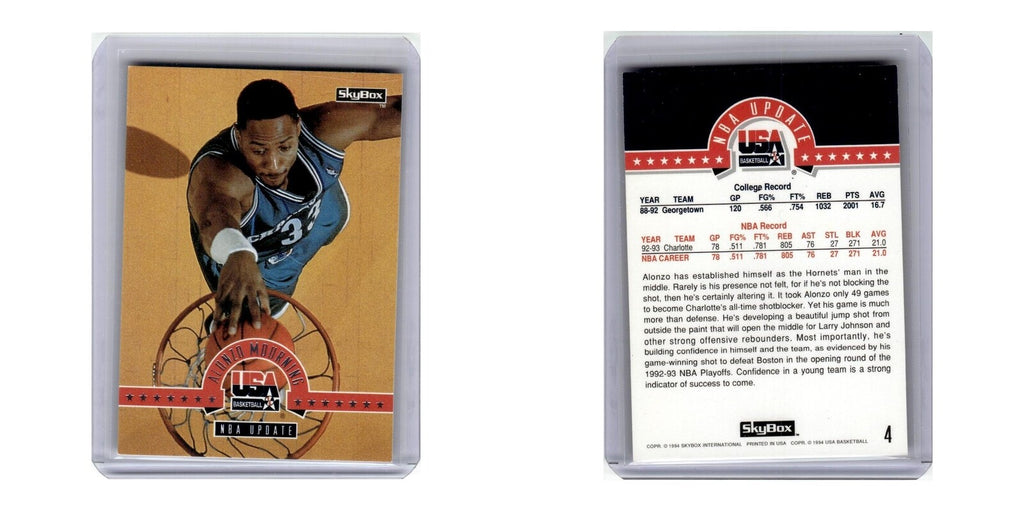 1993 SkyBox Alonzo Mourning Hornets #4
