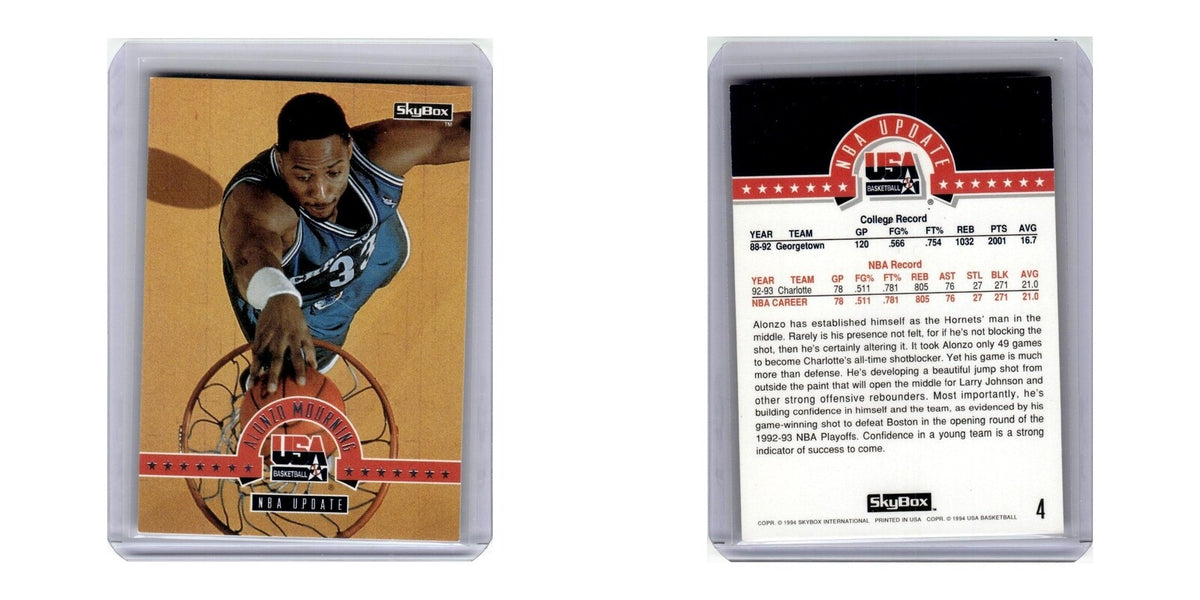 1993 SkyBox Alonzo Mourning Hornets #4