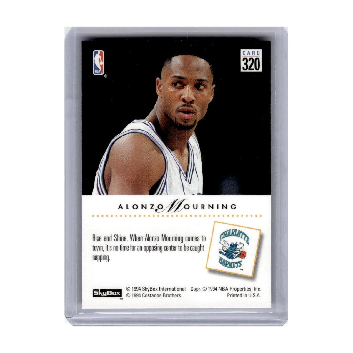 1993 SkyBox Alonzo Mourning Hornets #320