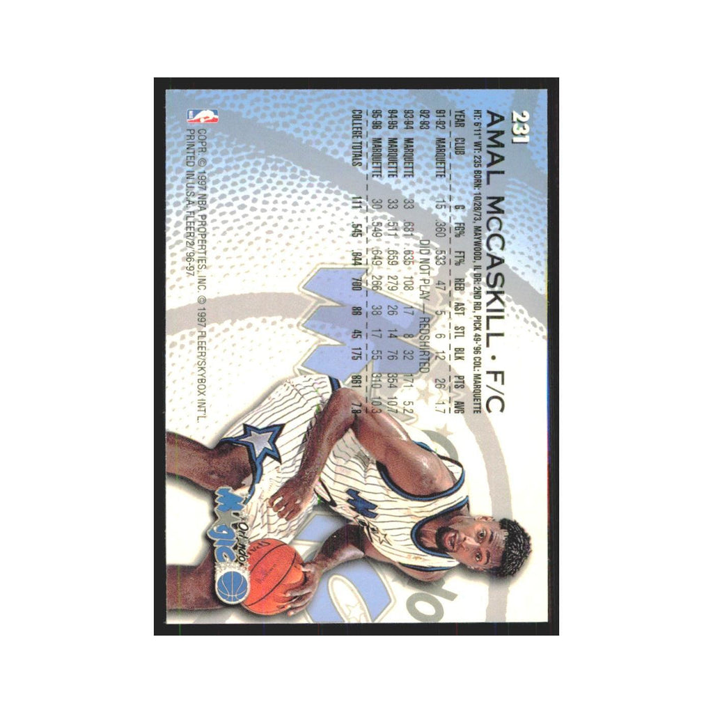 1996 Fleer Amal McCaskill RC Magic #231
