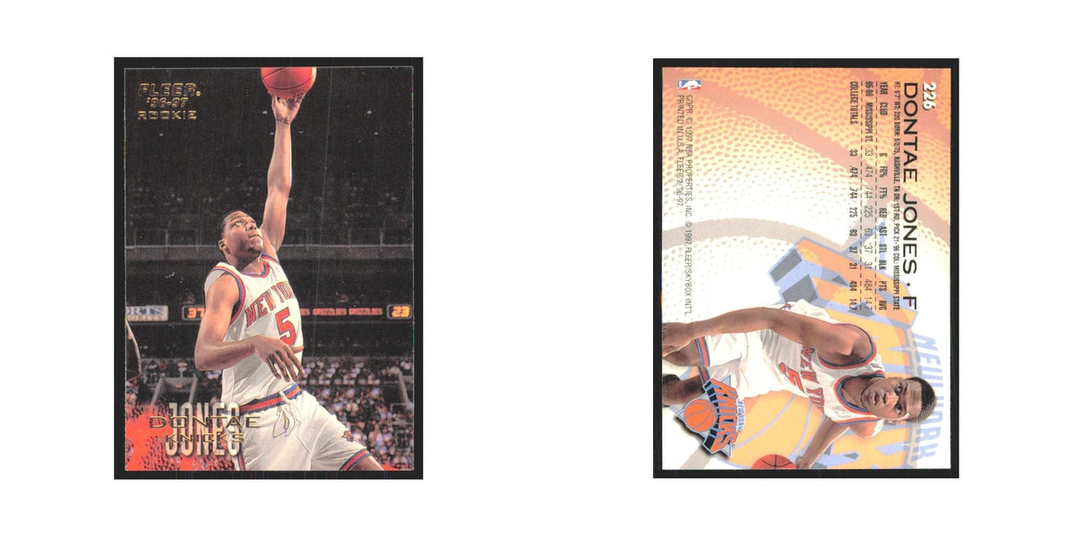 1996 Fleer Dontae' Jones RC Knicks #226
