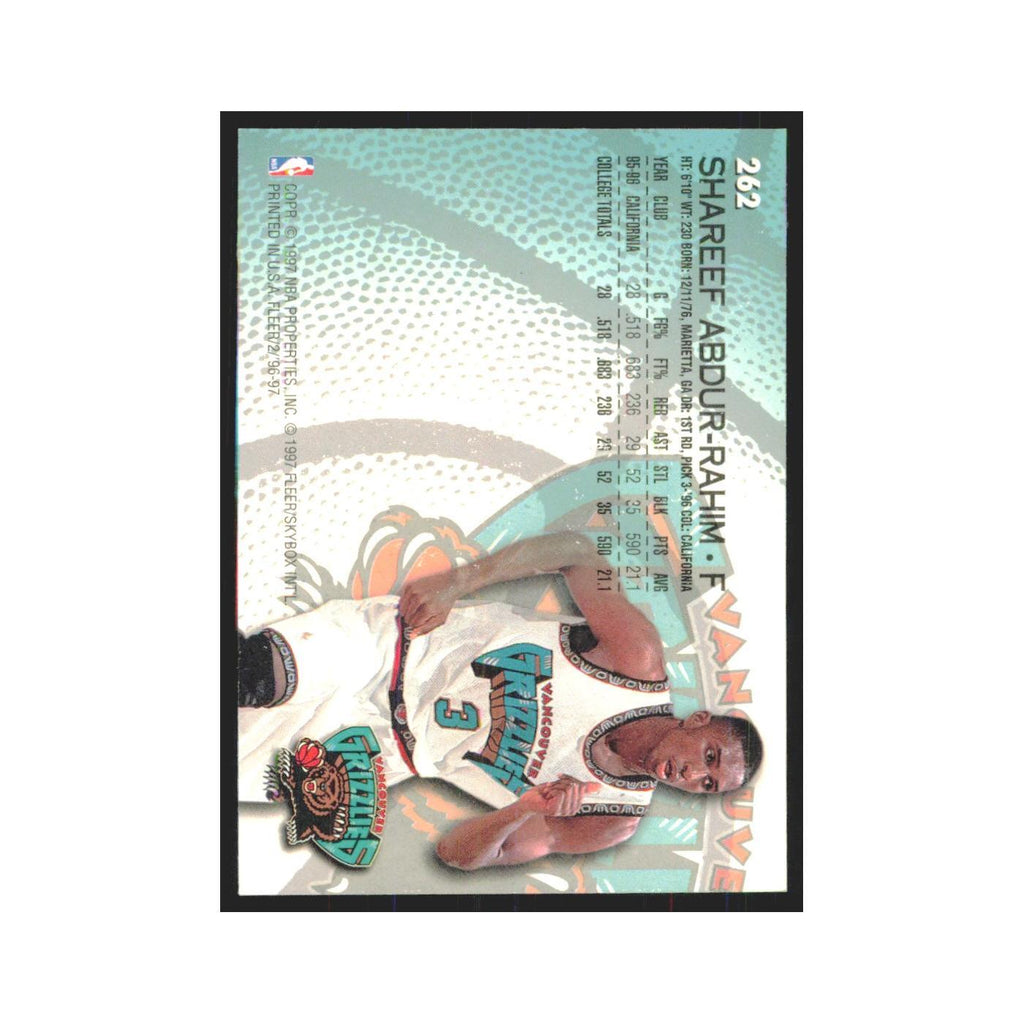 1996 Fleer Shareef Abdur-Rahim RC Vancouver Grizzlies #262