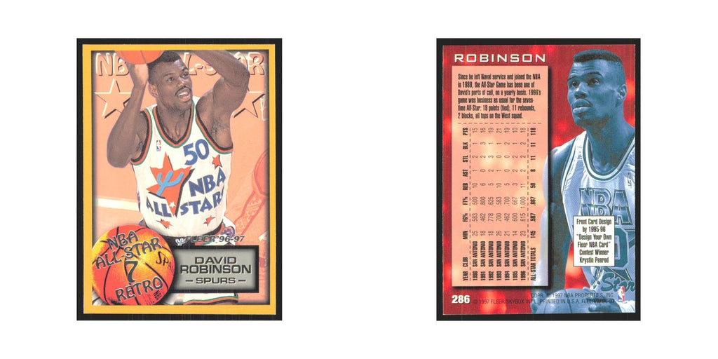 1996 Fleer David Robinson Spurs #286