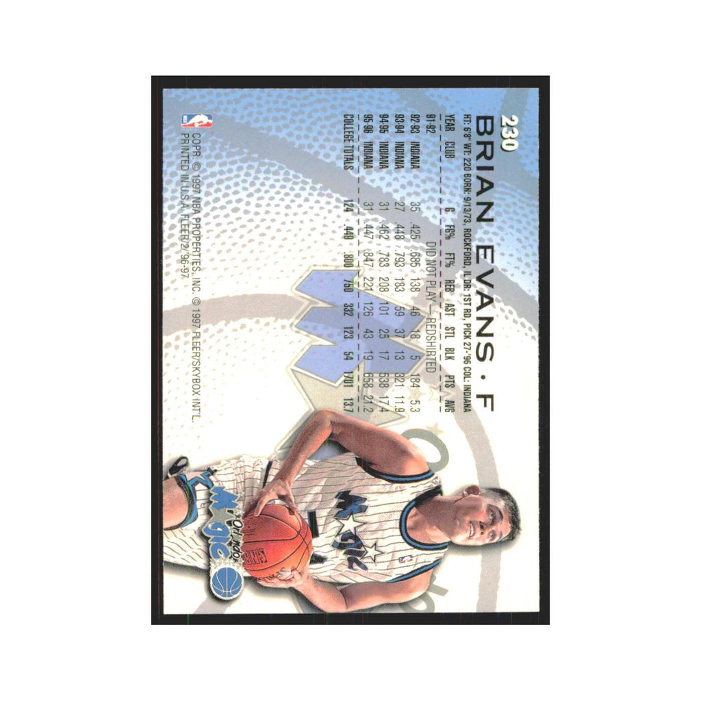 1996 Fleer Brian Evans RC Magic #230