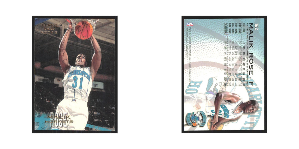 1996 Fleer Malik Rose RC Hornets #163