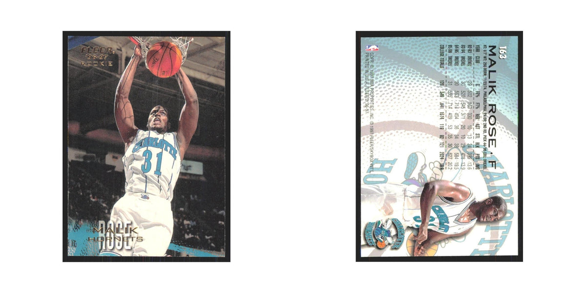 1996 Fleer Malik Rose RC Hornets #163