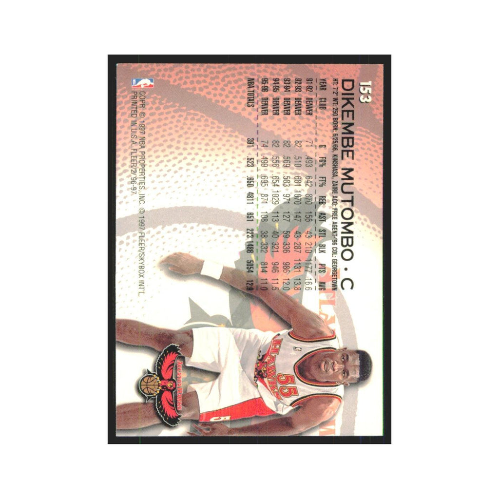1996 Fleer Dikembe Mutombo Hawks #153