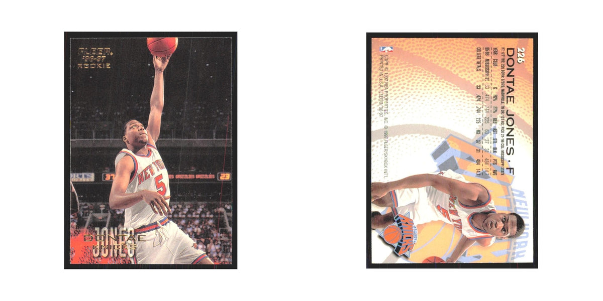 1996 Fleer Dontae' Jones RC Knicks #226