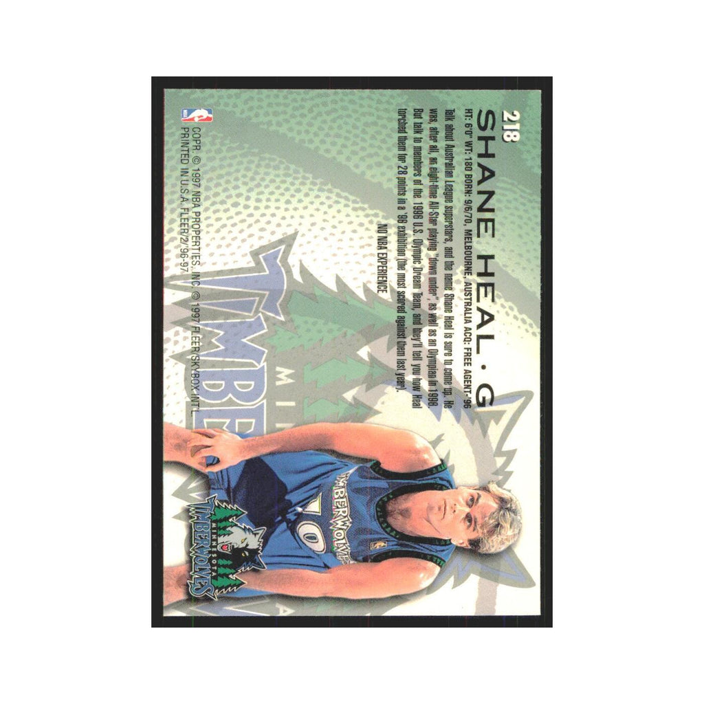 1996 Fleer Shane Heal RC Timberwolves #218