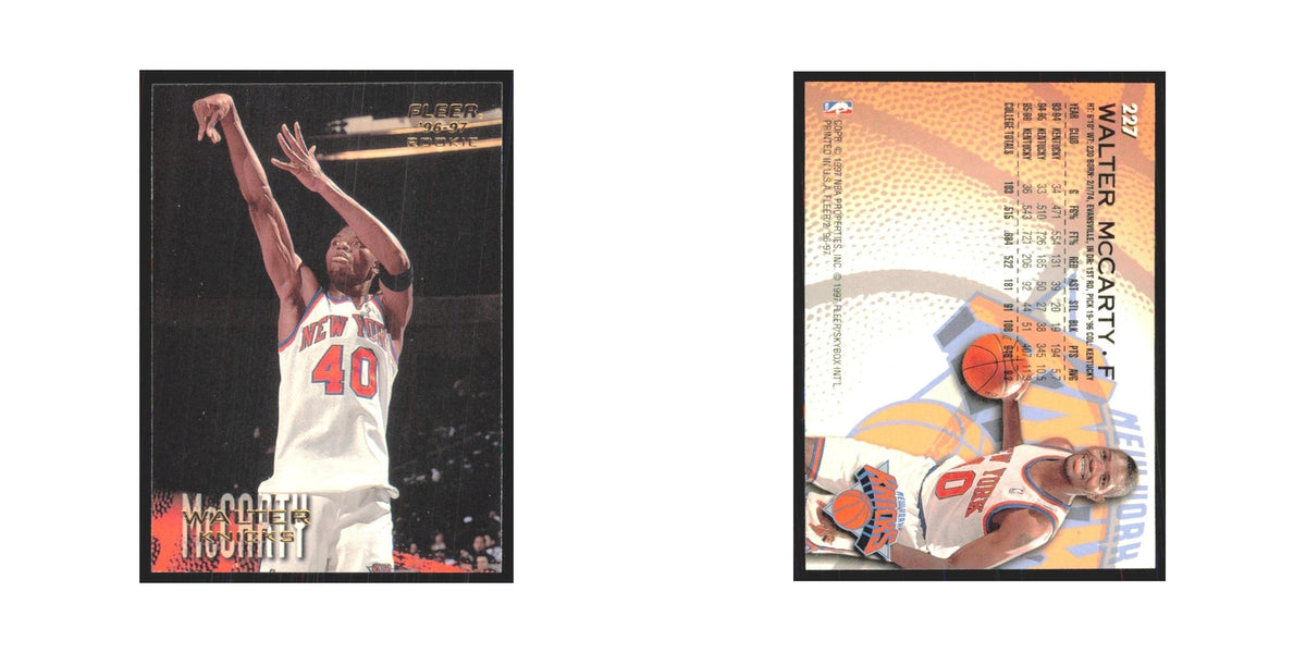 1996 Fleer Walter McCarty RC Knicks #227