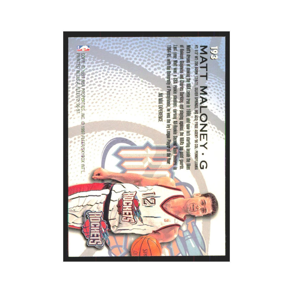 1996 Fleer Matt Maloney RC Rockets #193