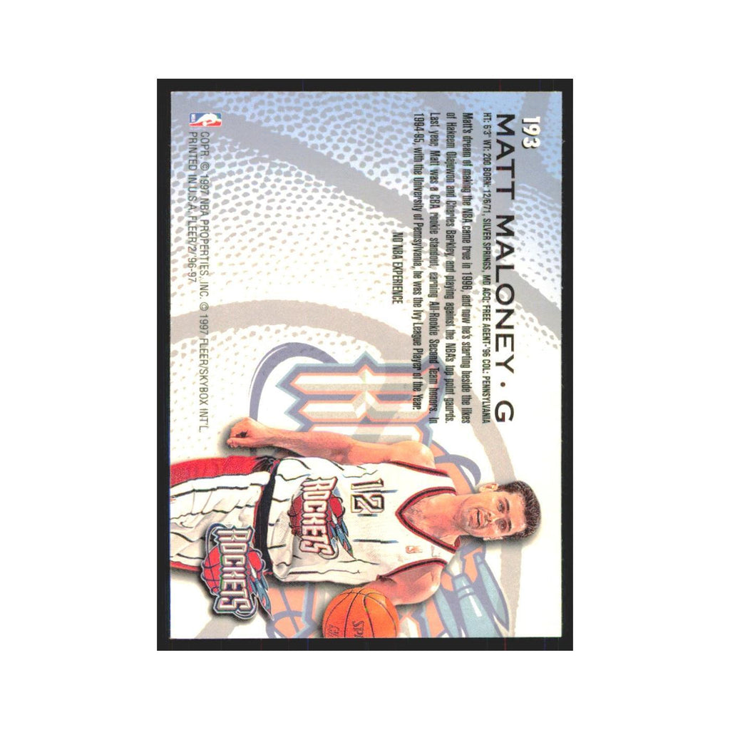 1996 Fleer Matt Maloney RC Rockets #193