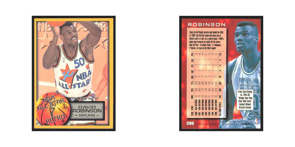 1996 Fleer David Robinson Spurs #286