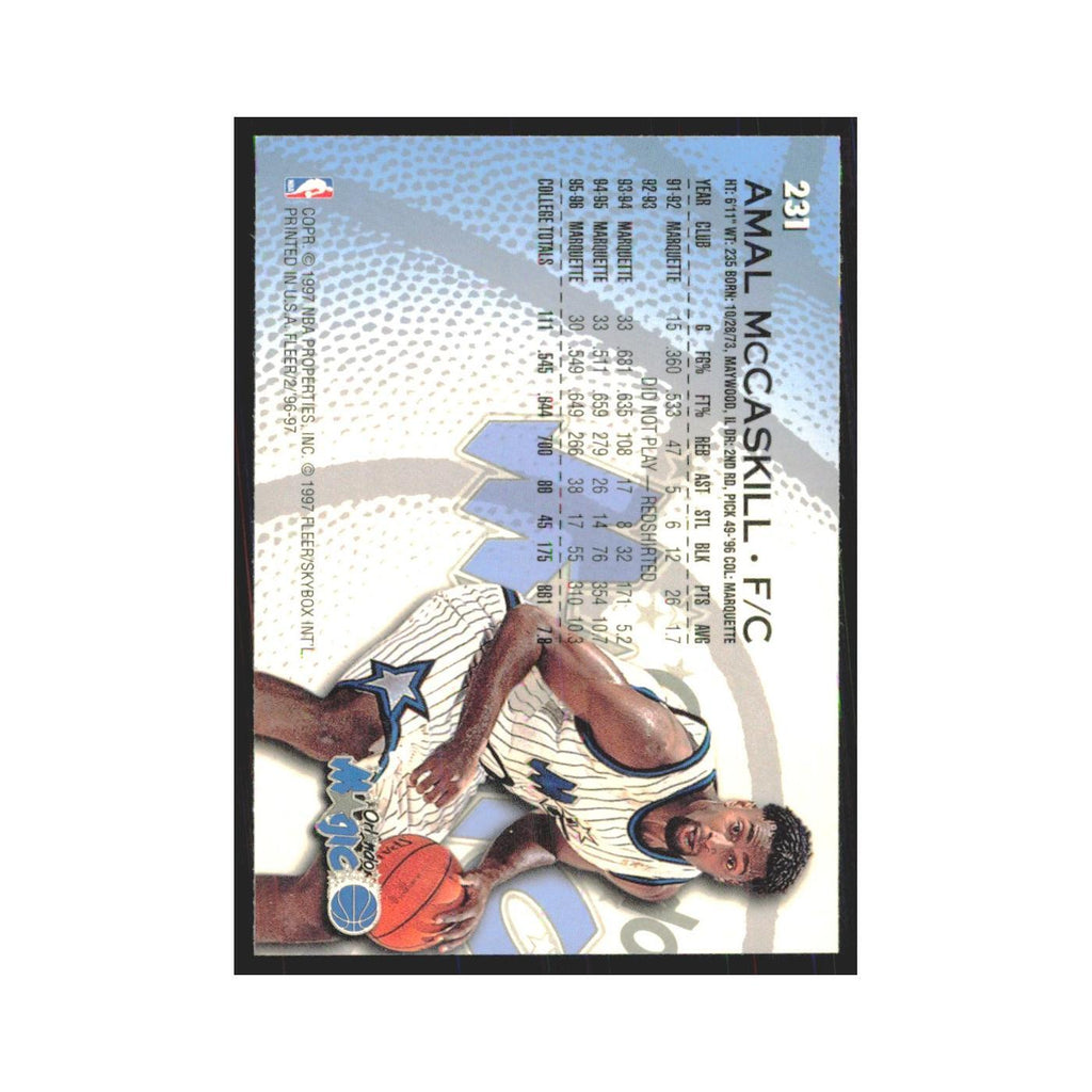 1996 Fleer Amal McCaskill RC Magic #231