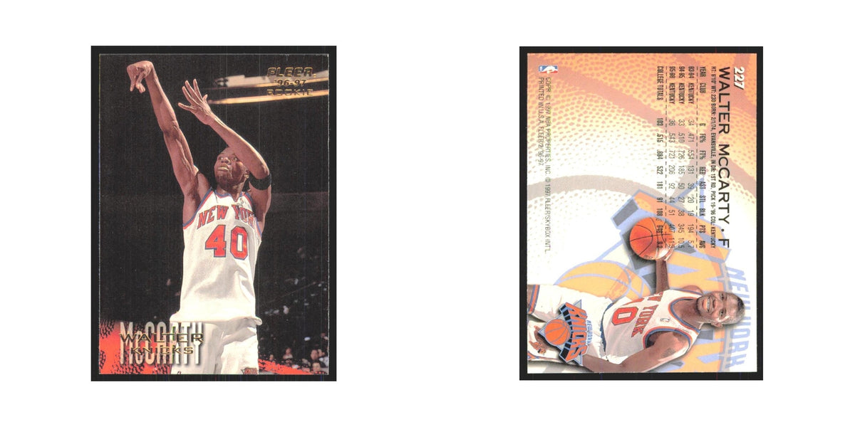 1996 Fleer Walter McCarty RC Knicks #227