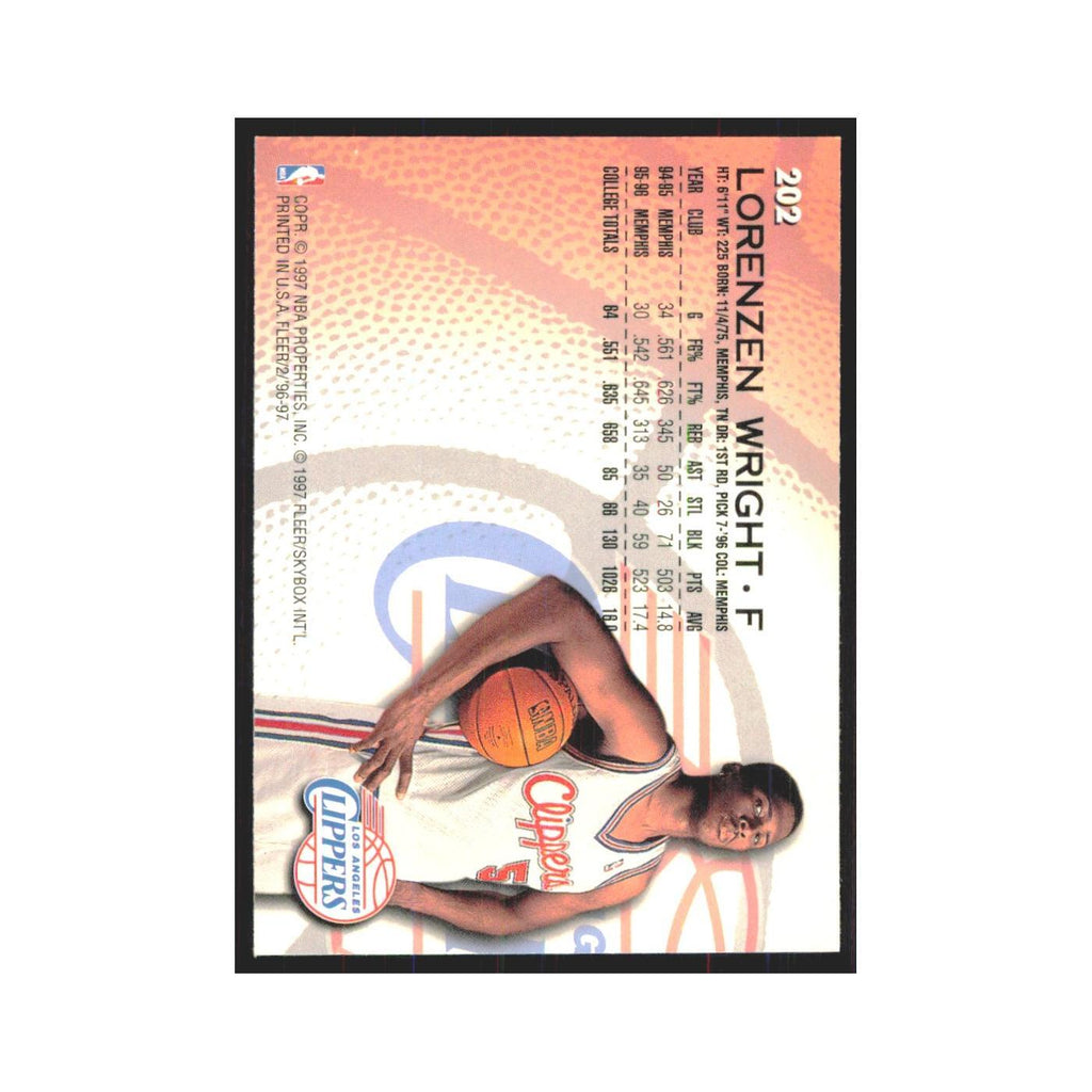 1996 Fleer Lorenzen Wright RC Clippers #202